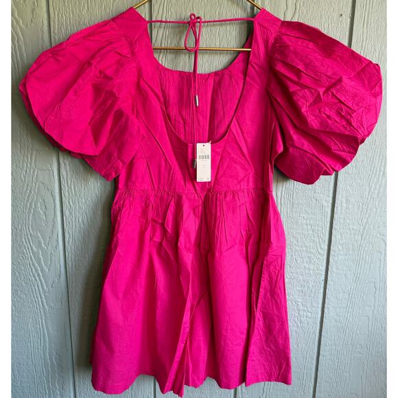 NWT Anthropologie Puff-Sleeve Romper Size 4 $148 - Picture 6 of 6